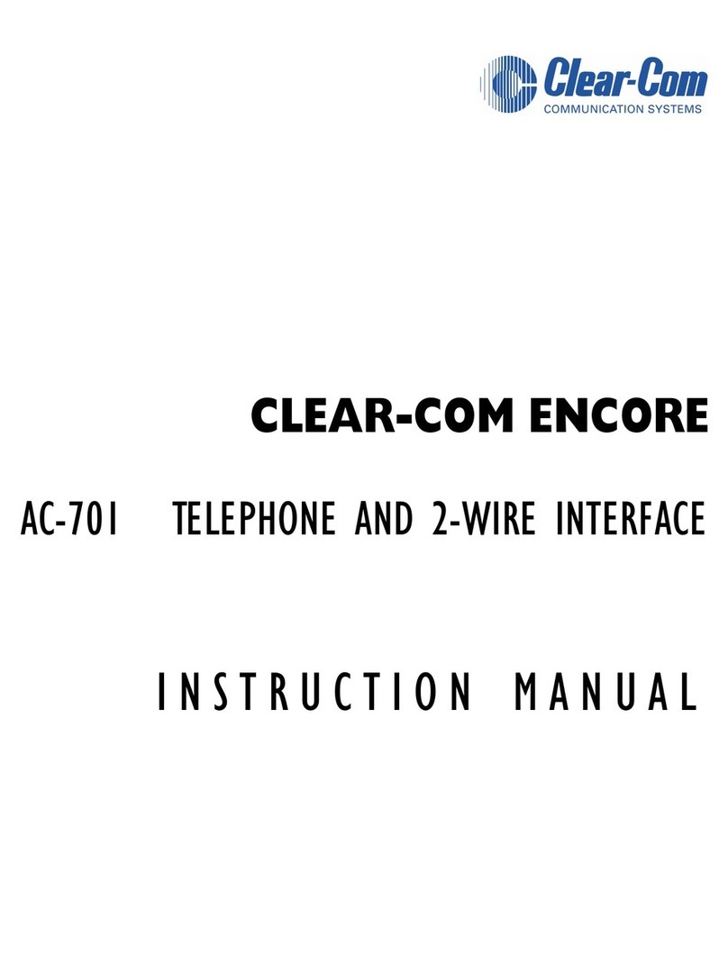 Clear-Com AC-701 instruction manual