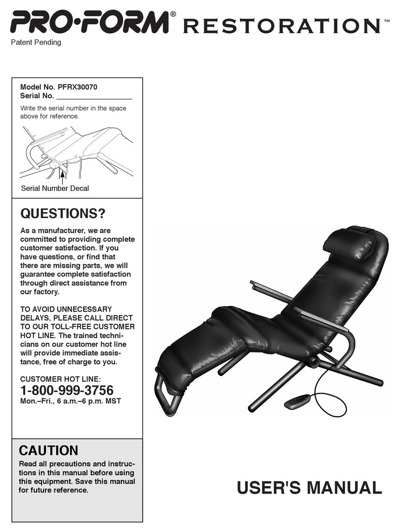 Pro-Form Restoration PFRX30070 user manual