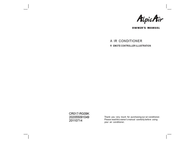 Alpic Air RG09K/BG owner's manual