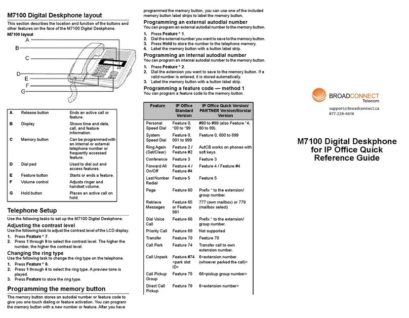 Avaya Norstar Mode M7100 User manual Avaya Norstar Mode M7100 User manual