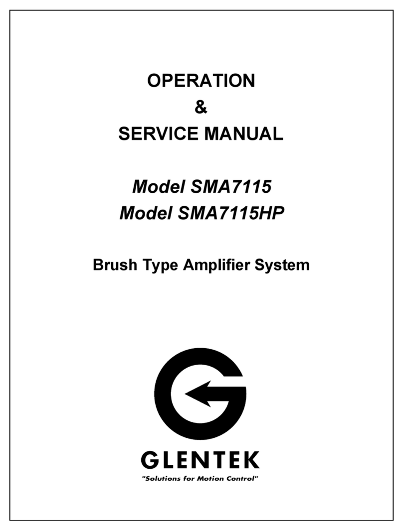 Glentek SMA7115HP Operation & service manual