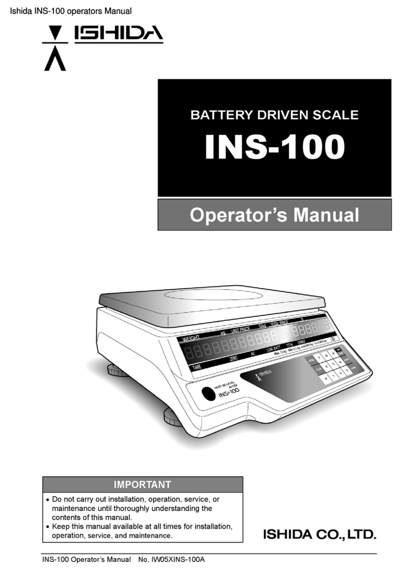 ISHIDA INS-100 Operator's manual