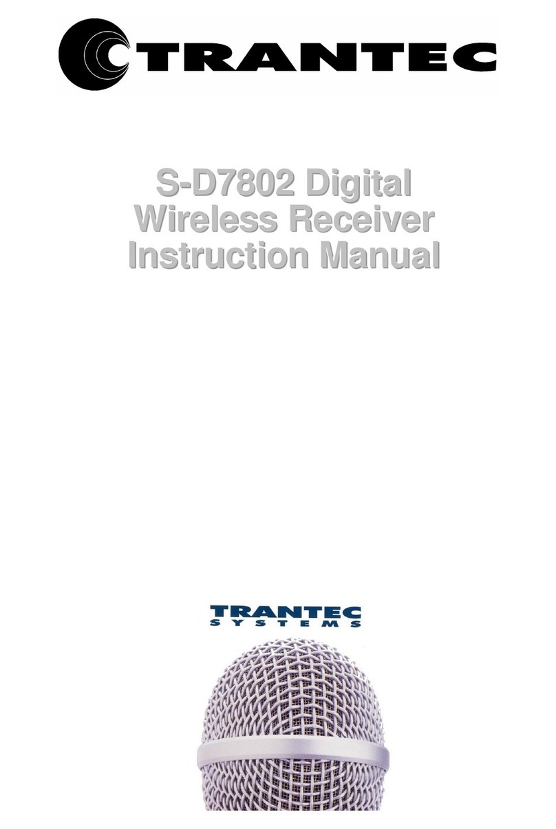 Trantec S-D7802 instruction manual