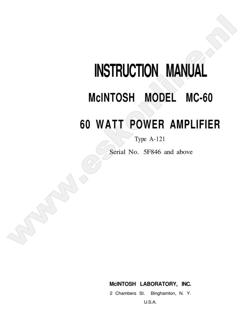McIntosh MC-60 User manual
