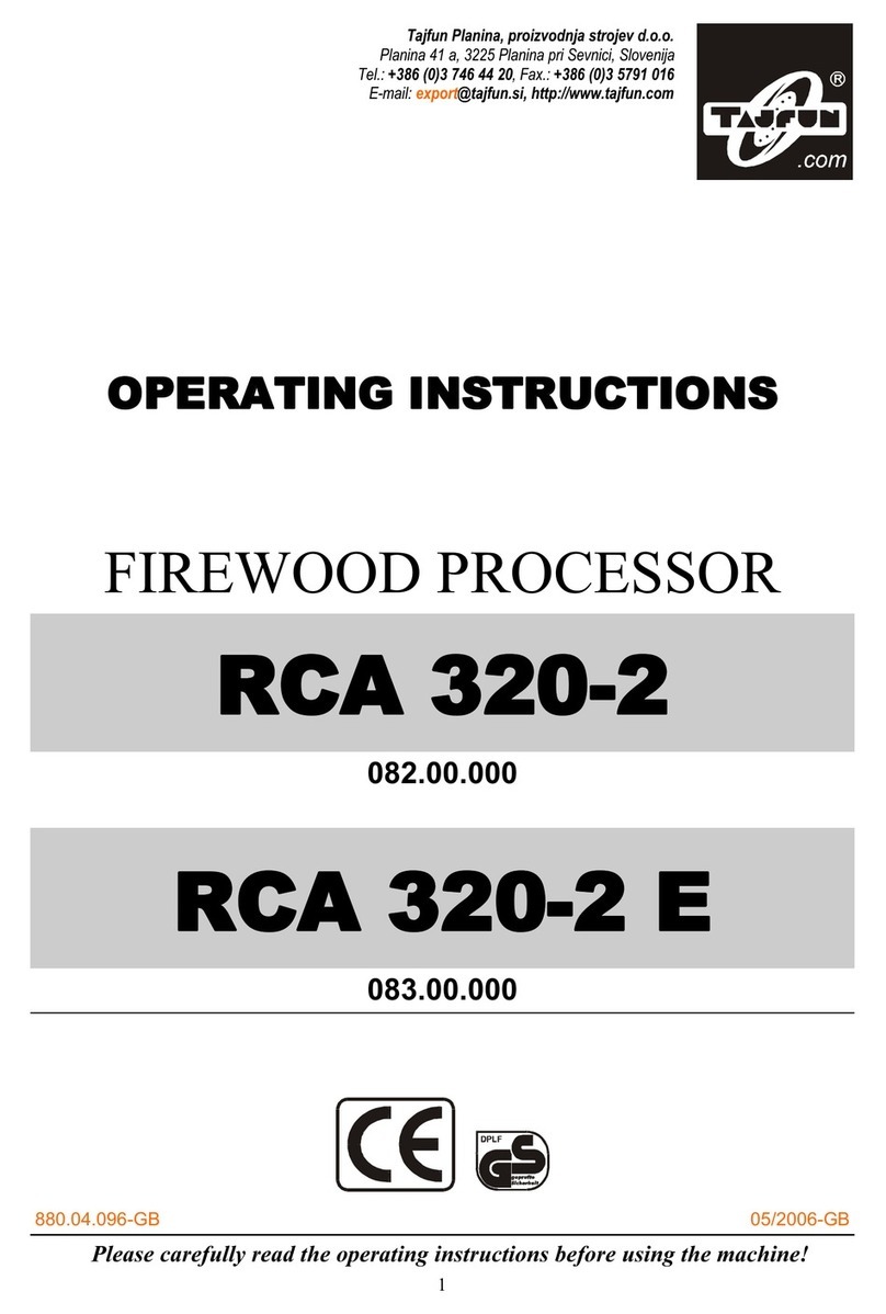 Tajfun Planina RCA 320-2 E operating instructions