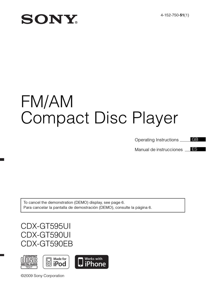 Sony CDX-GT595UI operating instructions