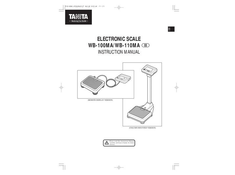 Tanita WB-110MA User manual