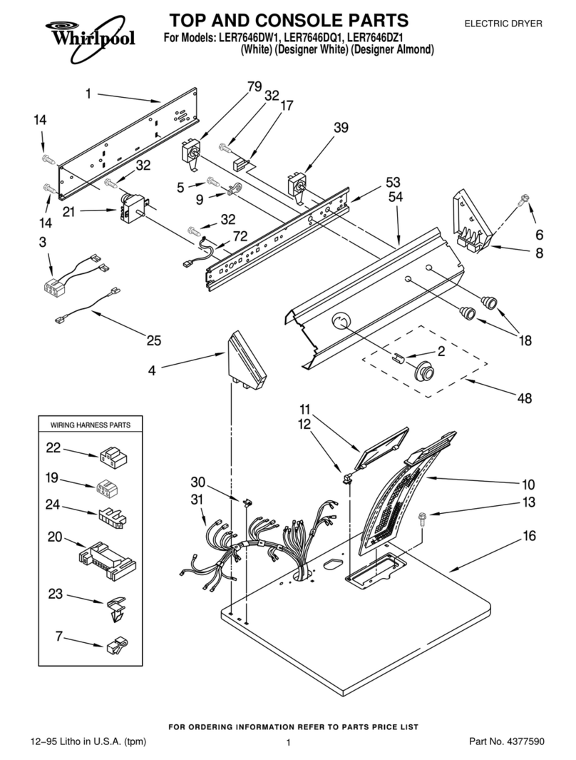 Whirlpool LER7646DW1 parts list
