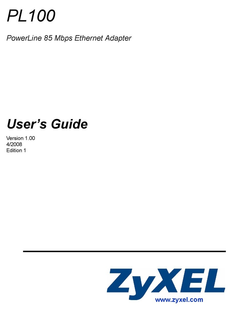 ZyXEL Communications PowerLine PL-100 User manual