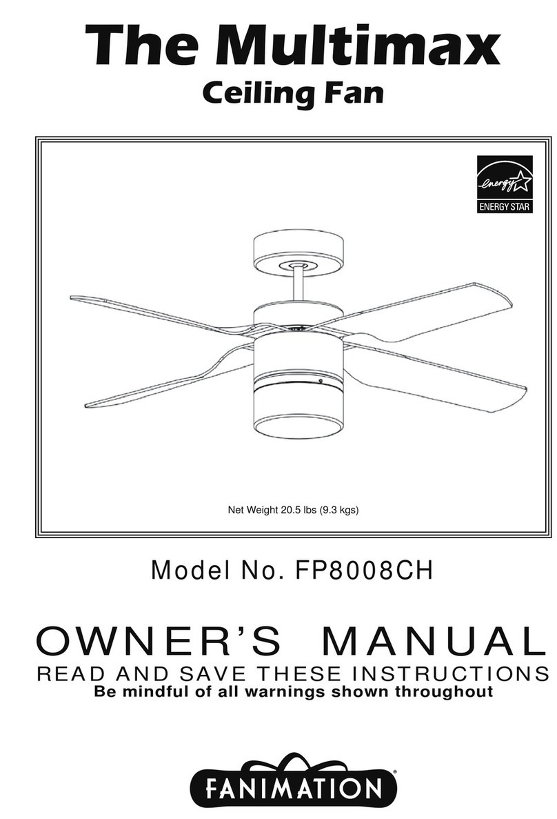Fanimation Multimax FP8008CH owner's manual