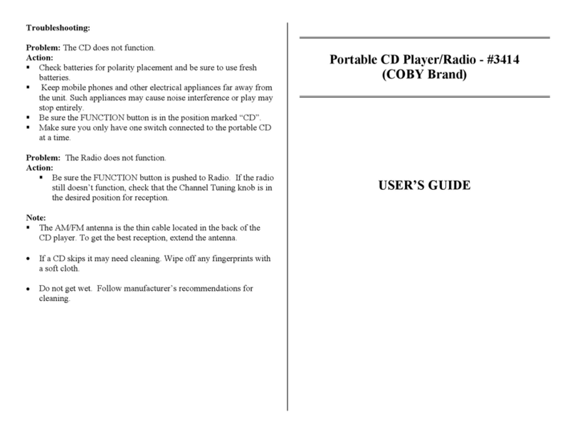 Coby 3414 User manual