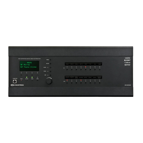 Crestron 8x8 DigitalMedia DM-MD8X8 User manual