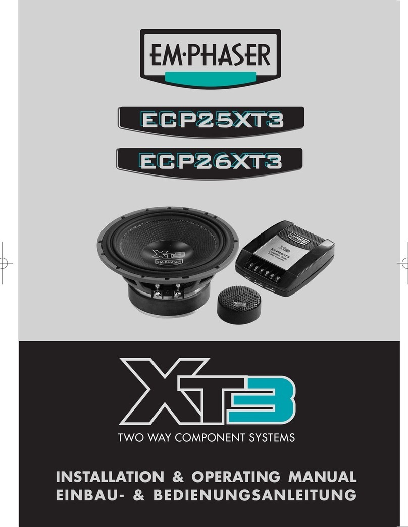 EMPHASER ECP25XT3 Installation & operating manual