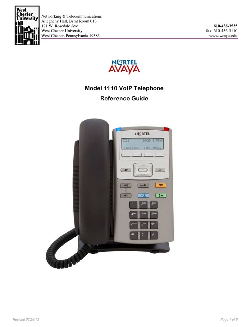 Nortel IP Phone 1110 User manual