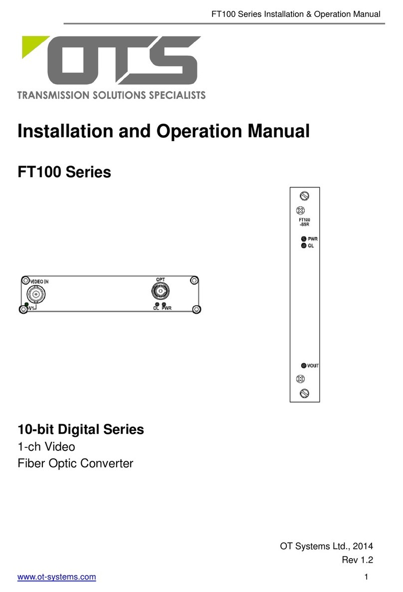 OTS FT100-SSTSA User manual