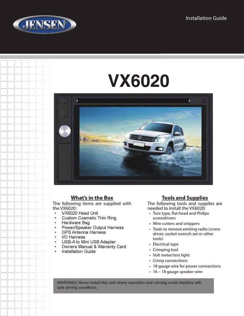 Jensen VX6020 User manual