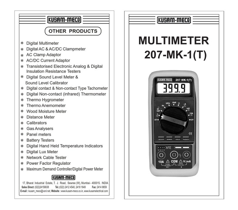 Kusam-meco 207-MK-1(T) user guide
