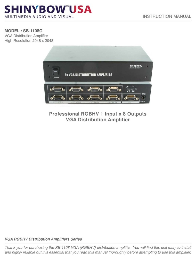 Shinybow USA SB-1108G instruction manual