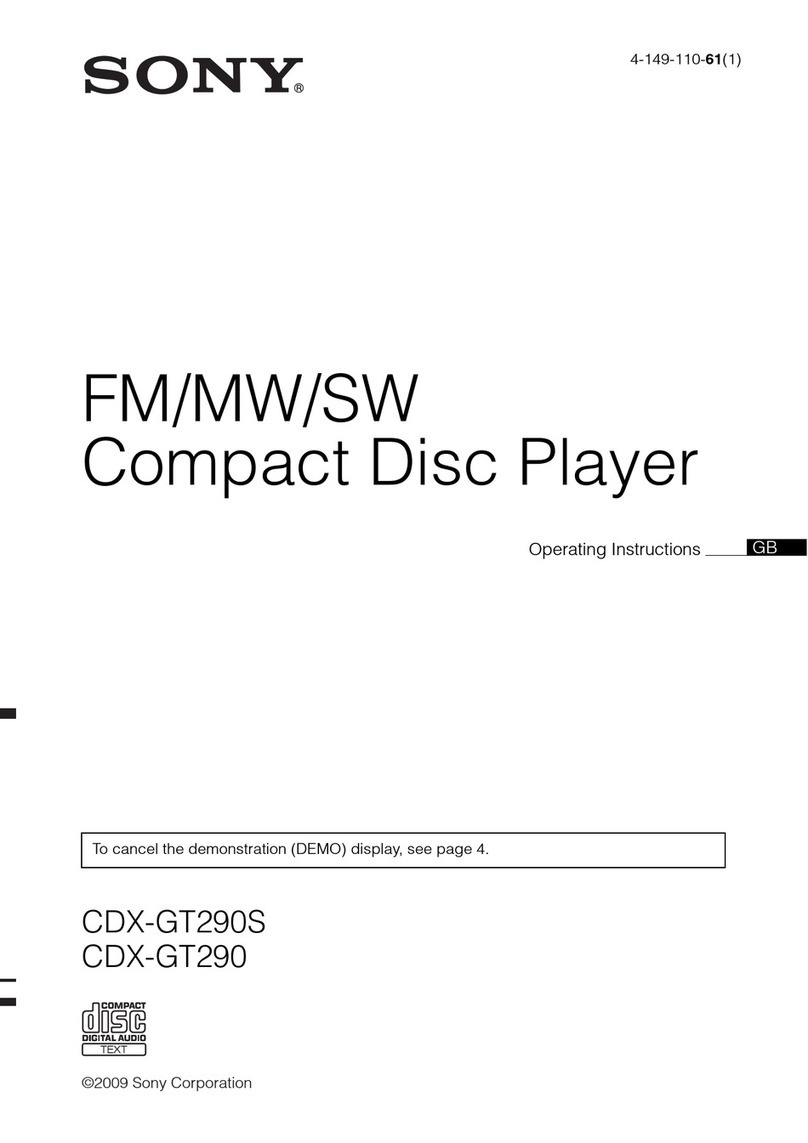 Sony CDX-GT290S operating instructions
