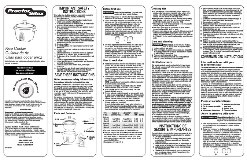 Proctor-Silex 37534 User manual