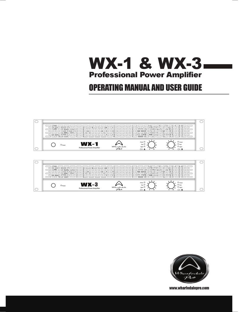 Warfedale Pro WX-1 Operating manual and user guide