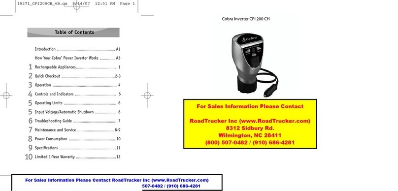 Cobra CPI 200 CH operating instructions