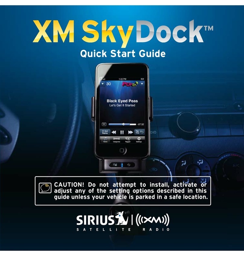 Sirius XM RAdio XM SkyDock quick start guide