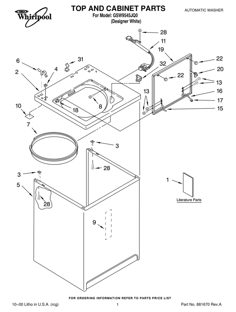 Whirlpool Gold GSW9545JQ0 parts list