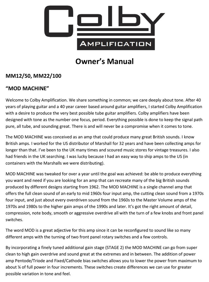 Colby Amplification MM12 User manual
