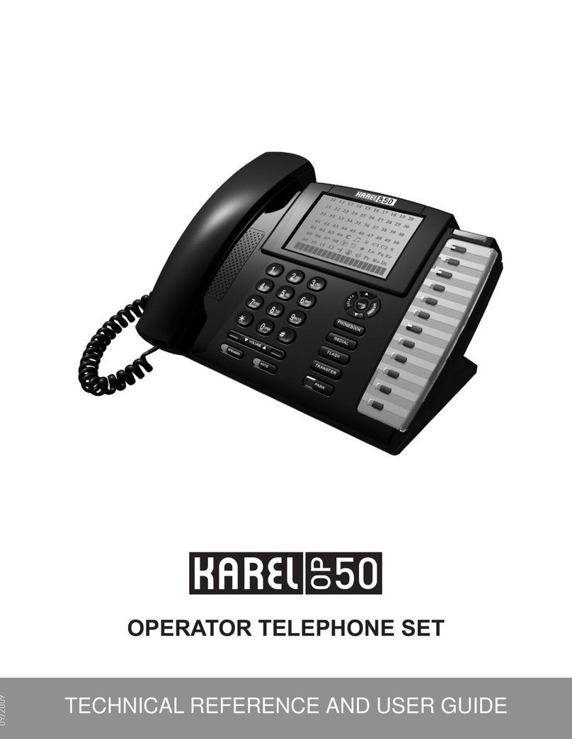 Karel OP50 Technical reference and user's guide