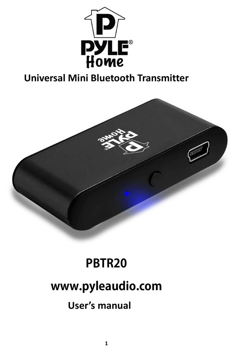Pyle PBTR20 User manual