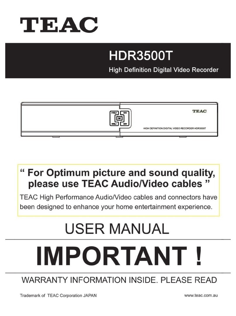 Teac HDR3500T User manual