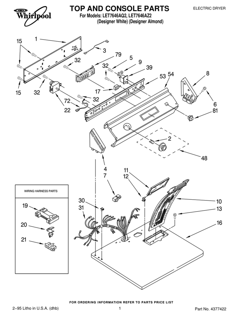 Whirlpool LET7646AQ2 parts list