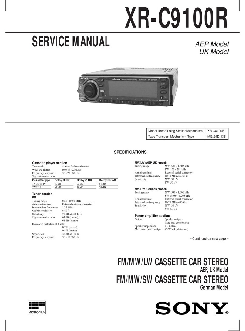 Sony XR-C9100R Service manual
