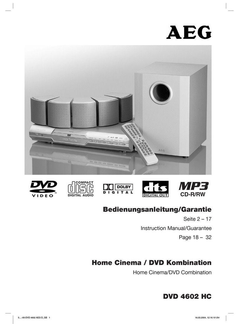 AEG DVD 4602 HC Instruction manual & guarantee