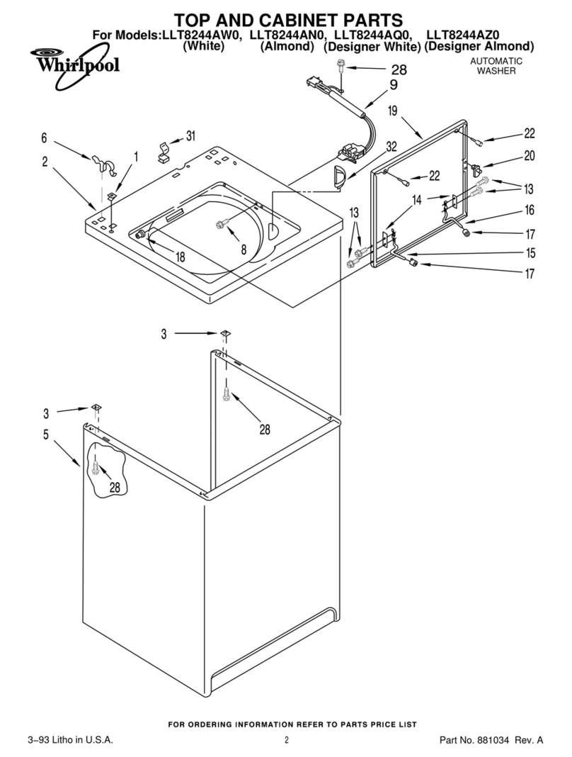 Whirlpool LLT8244AW0 parts list
