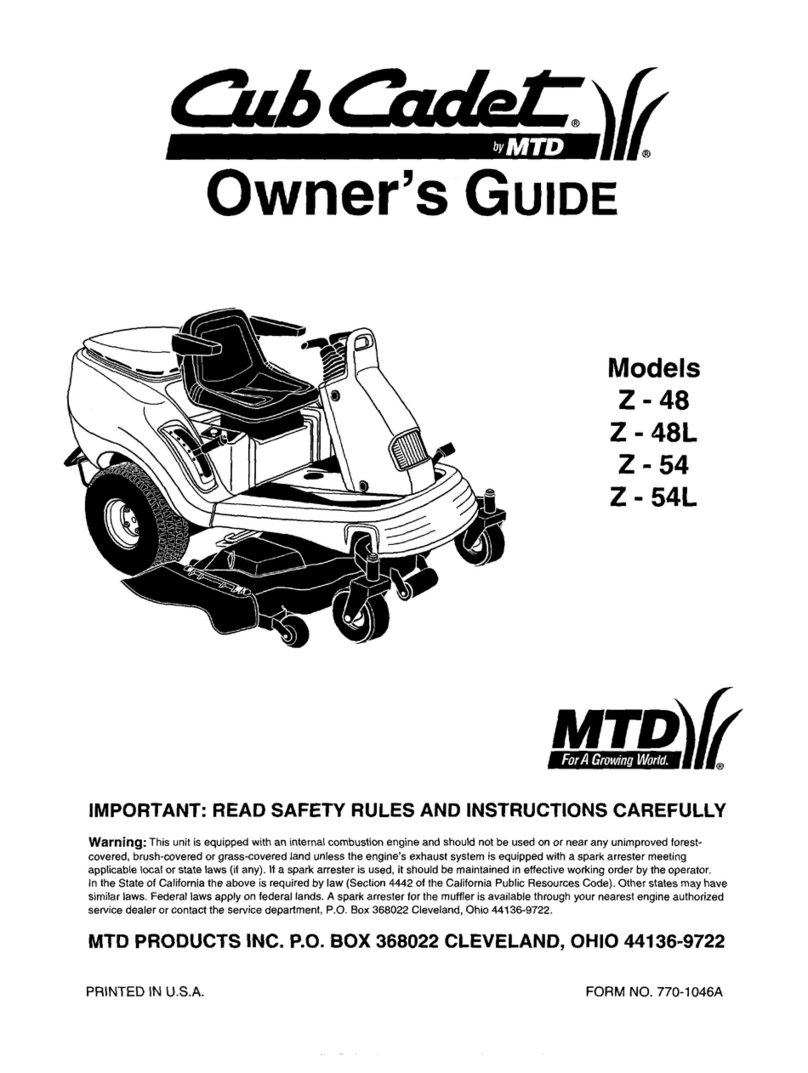 MTD Cub Cadet Z-48 owner's guide
