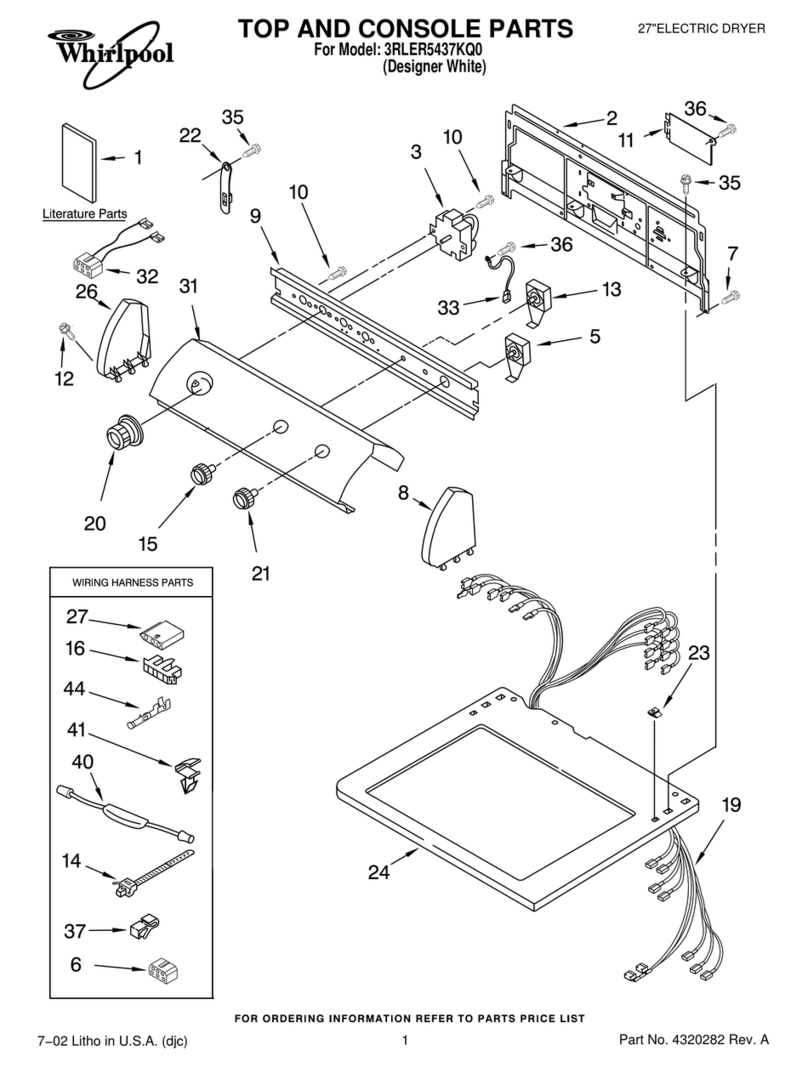 Whirlpool 3RLER5437KQ0 parts list
