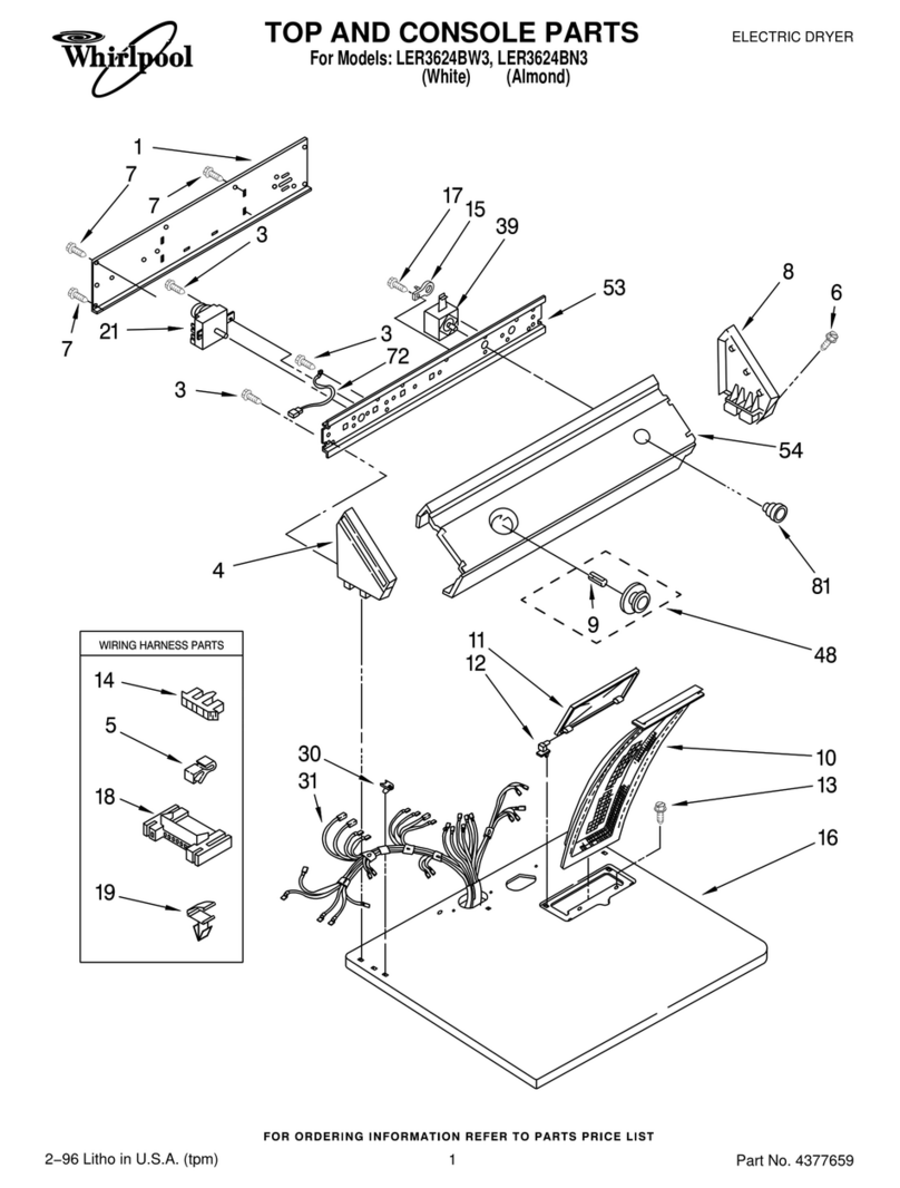 Whirlpool LER3624BW3 parts list