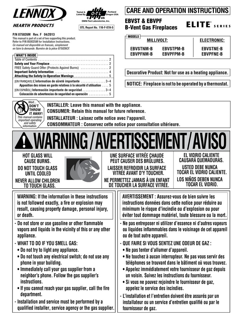 Lennox EBVSTNM-B User manual