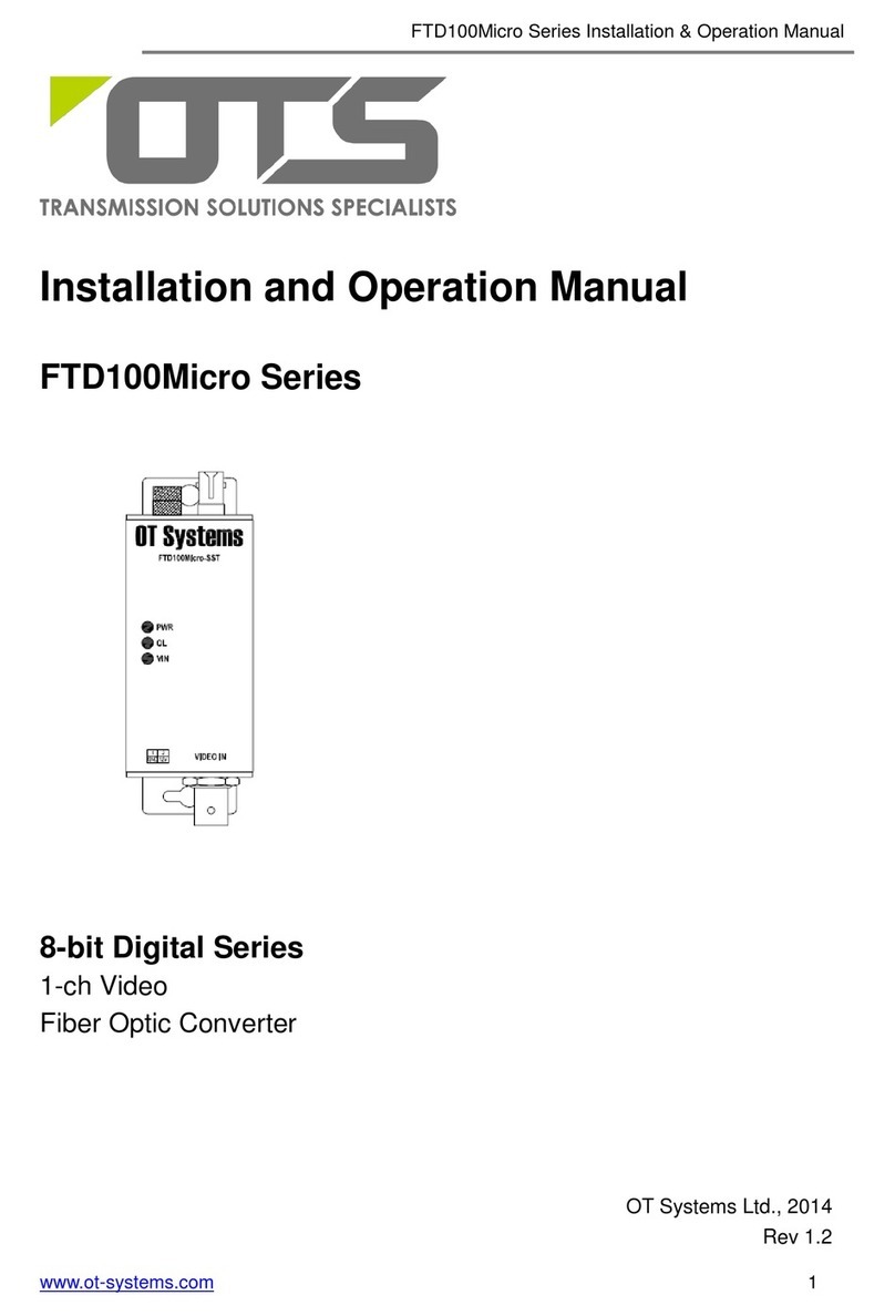 OTS FTD100Micro-SST User manual