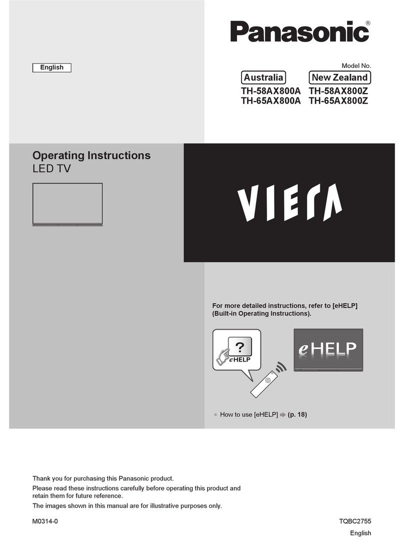 Panasonic Viera TH-58AX800A User manual