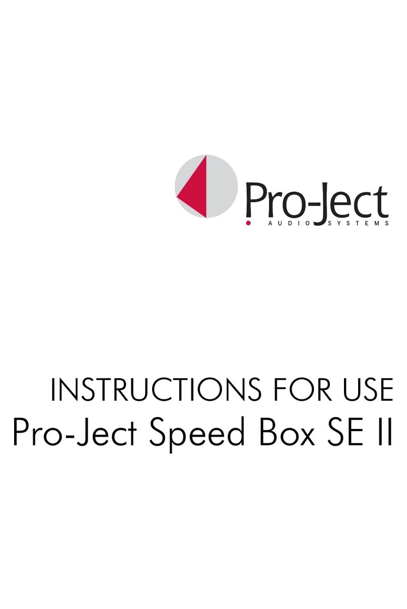Pro-Ject Audio Systems Speed Box SE II User manual Pro-Ject Audio Systems Speed Box SE II User manual
