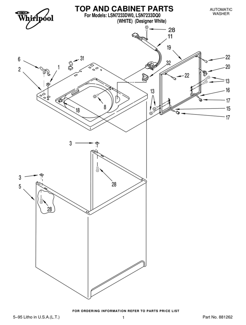 Whirlpool LSN7233DW0 parts list