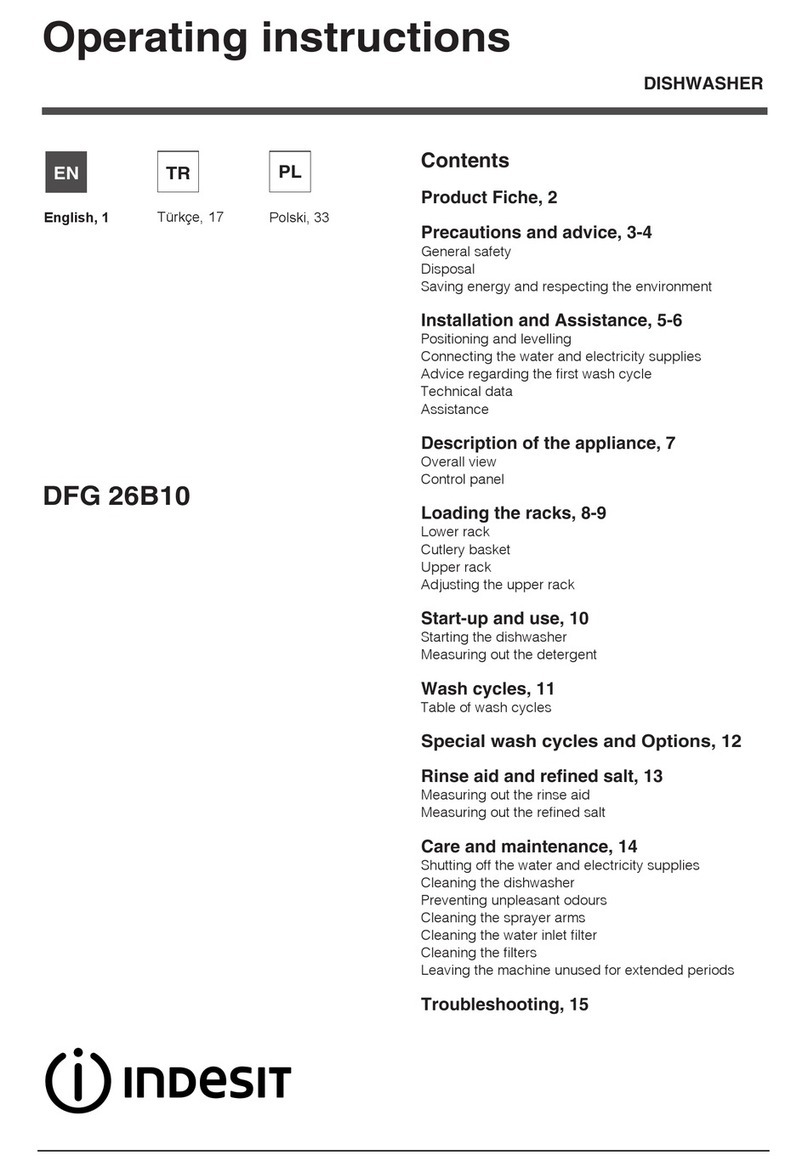 Indesit DFG 26B10 User manual