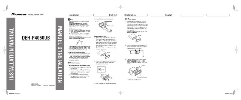 Pioneer DEH-P4050UB installation manual