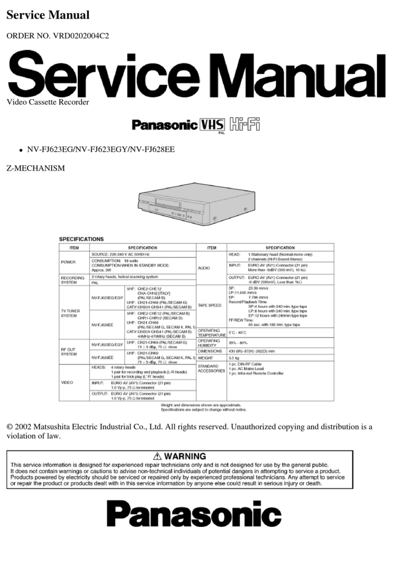 Panasonic NV-FJ623EG User manual Panasonic NV-FJ623EG User manual