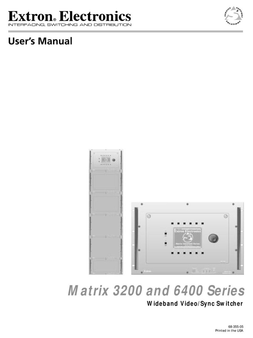 Extron electronics Matrix 3200 Series User manual