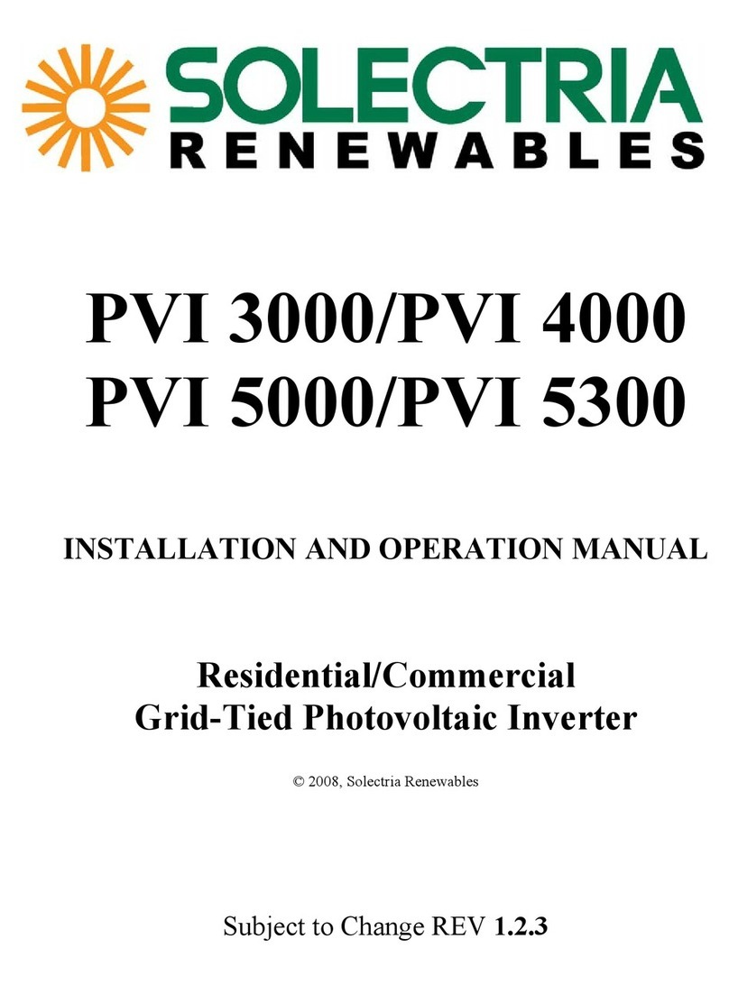 Solectria Renewables PVI 3000 User manual Solectria Renewables PVI 3000 User manual