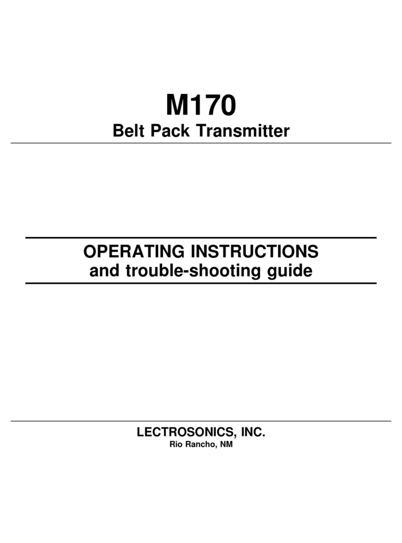 Lectrosonics M170 User manual Lectrosonics M170 User manual